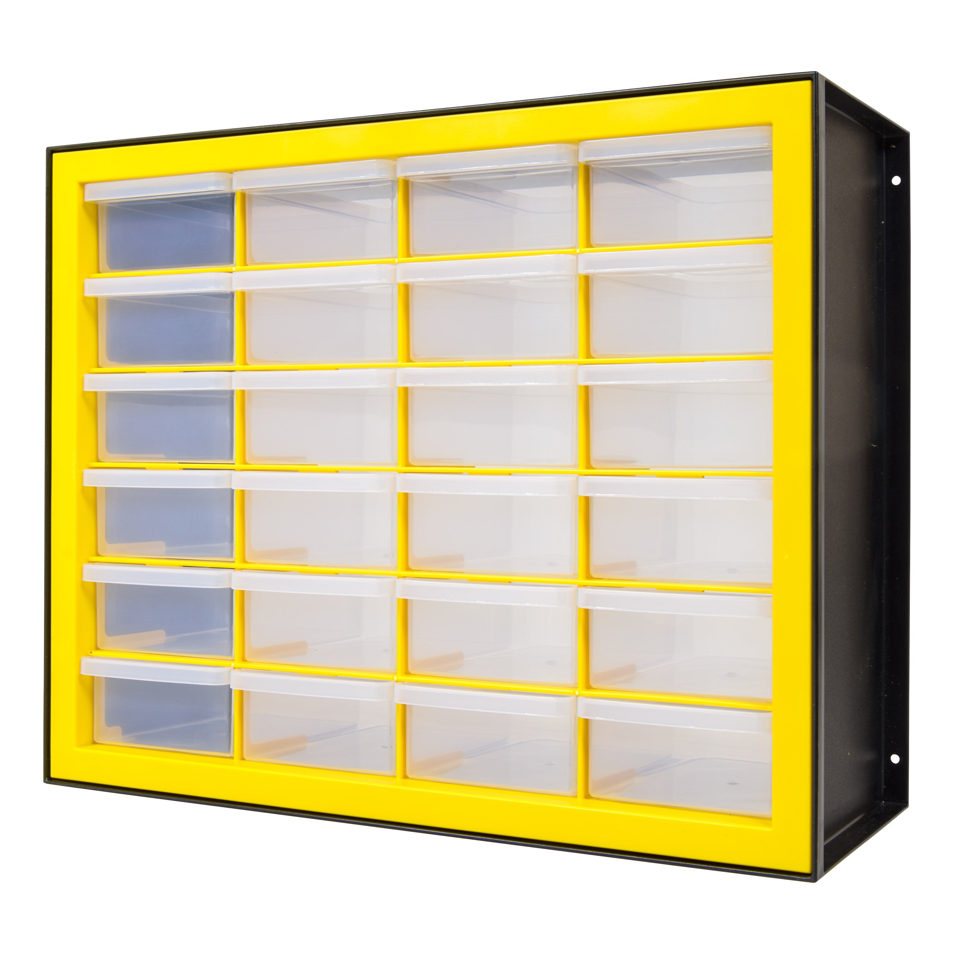 IRIS USA, 24 Drawer Parts Cabinet, Black/Yellow