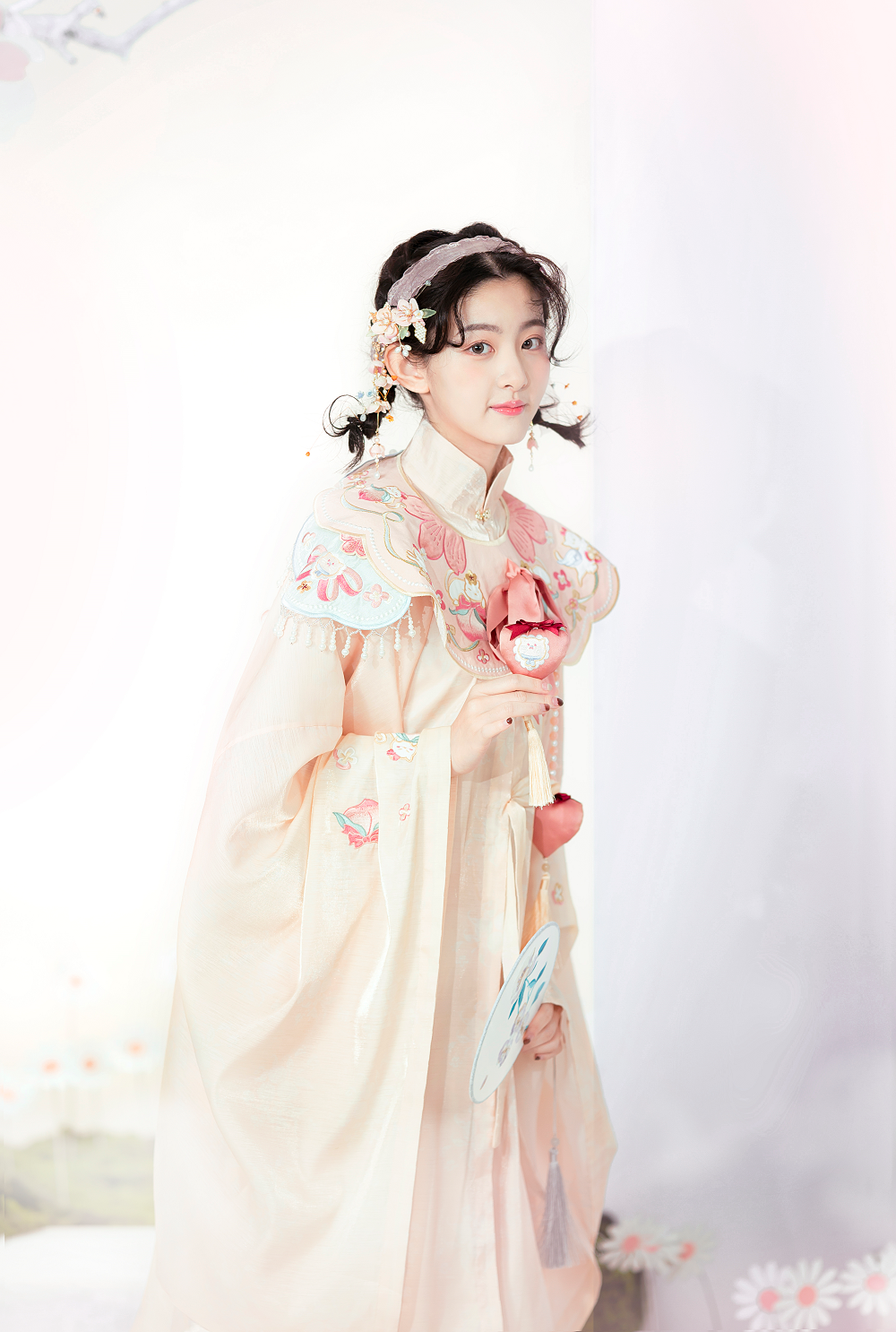 Pink Sweet Girls Hanfu Dress Suit Handmade Embroidery Chinese Style Costume Lady Cosplay Clothes-TAOYAO