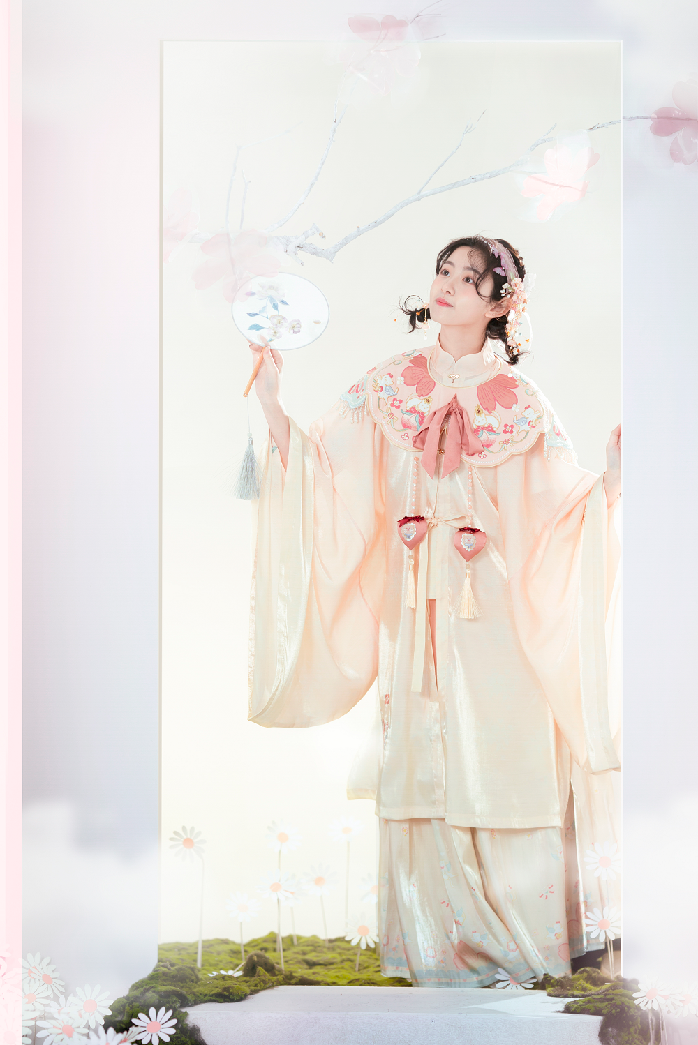 Pink Sweet Girls Hanfu Dress Suit Handmade Embroidery Chinese Style Costume Lady Cosplay Clothes-TAOYAO