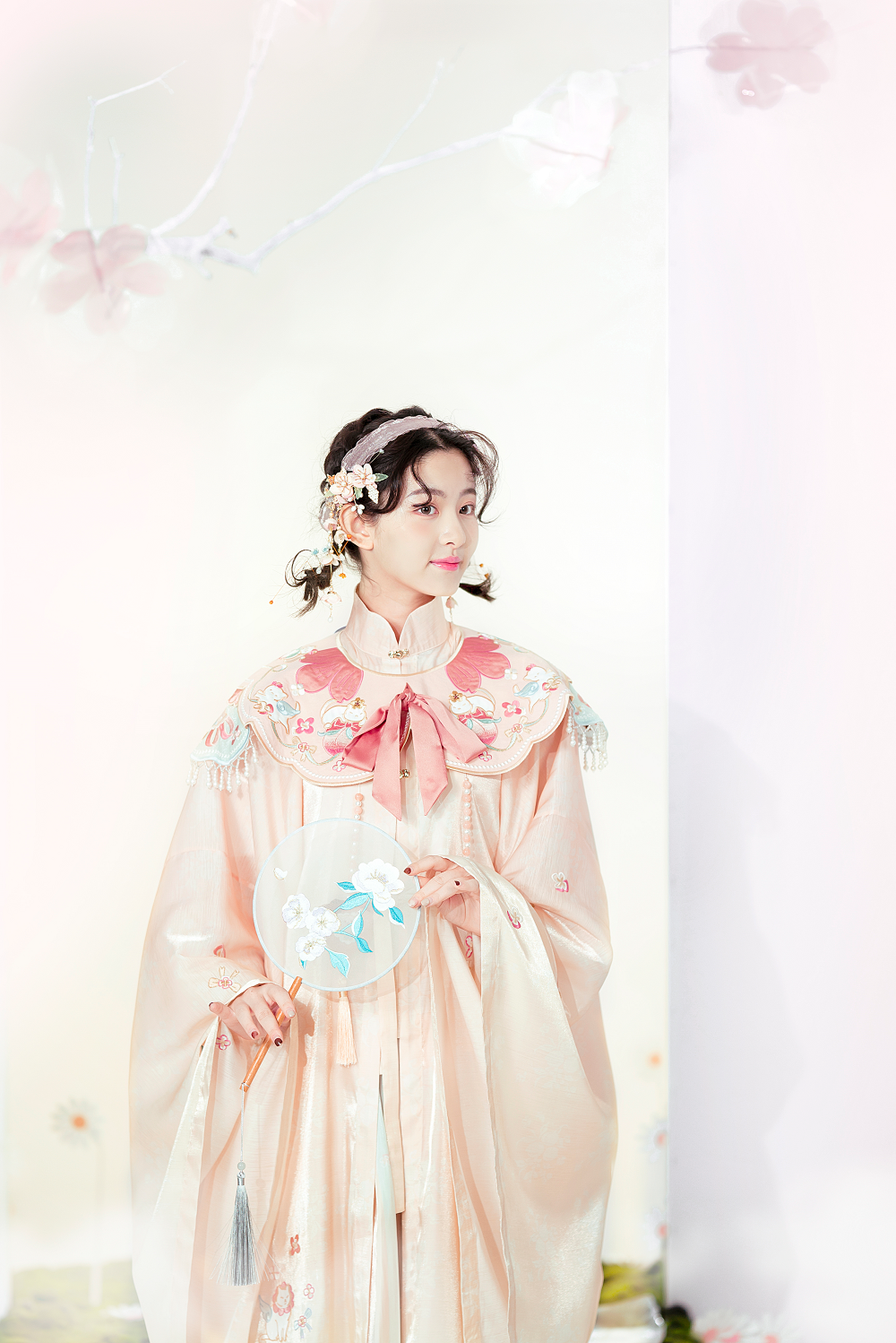 Pink Sweet Girls Hanfu Dress Suit Handmade Embroidery Chinese Style Costume Lady Cosplay Clothes-TAOYAO