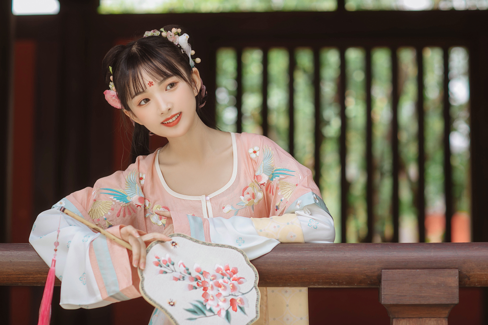 Handmade Embroidery Floral Women Hanfu Dress Cosplay Costume Vintage Stage Show Clothes 3 Pieces Set - WANER