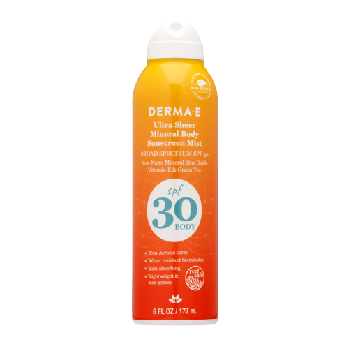 Derma E Ultra Sheer Mineral Body Sunscreen Mist SPF 30