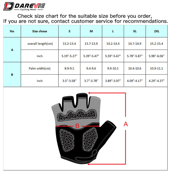 Darevie DVG004 Half-finger Cycling Gloves (Black)