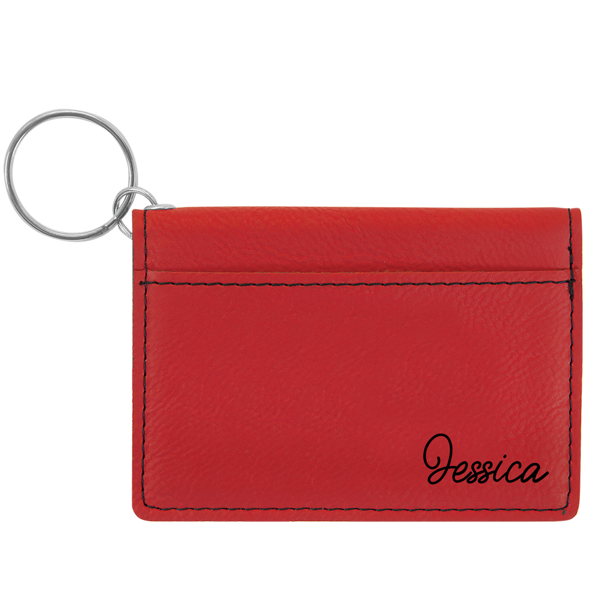 Travel The World - Leatherette Keychain ID Holder