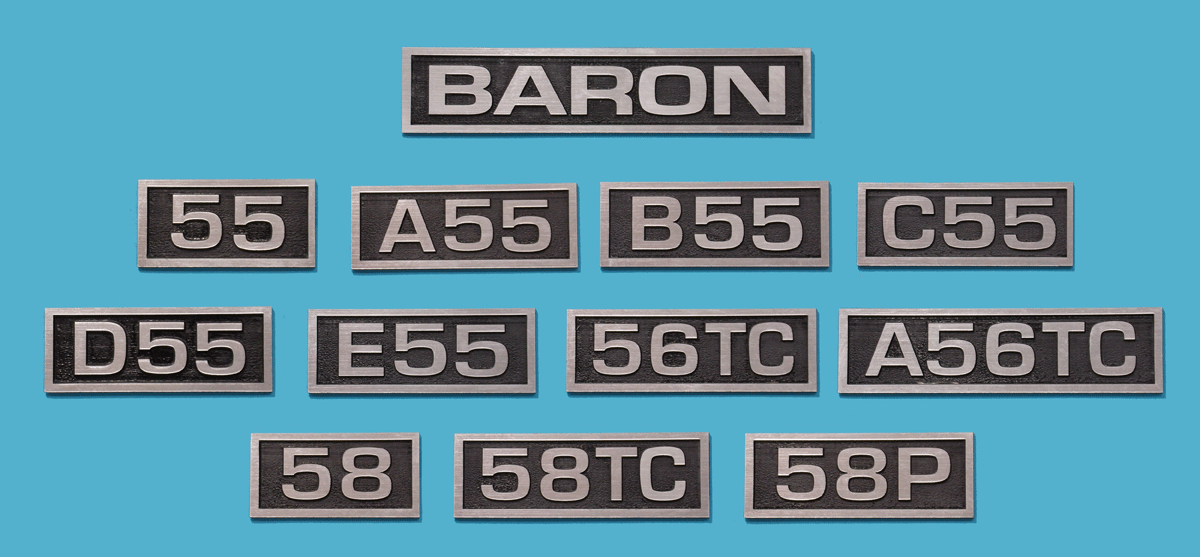 Beechcraft Baron Aircraft Badge Plate