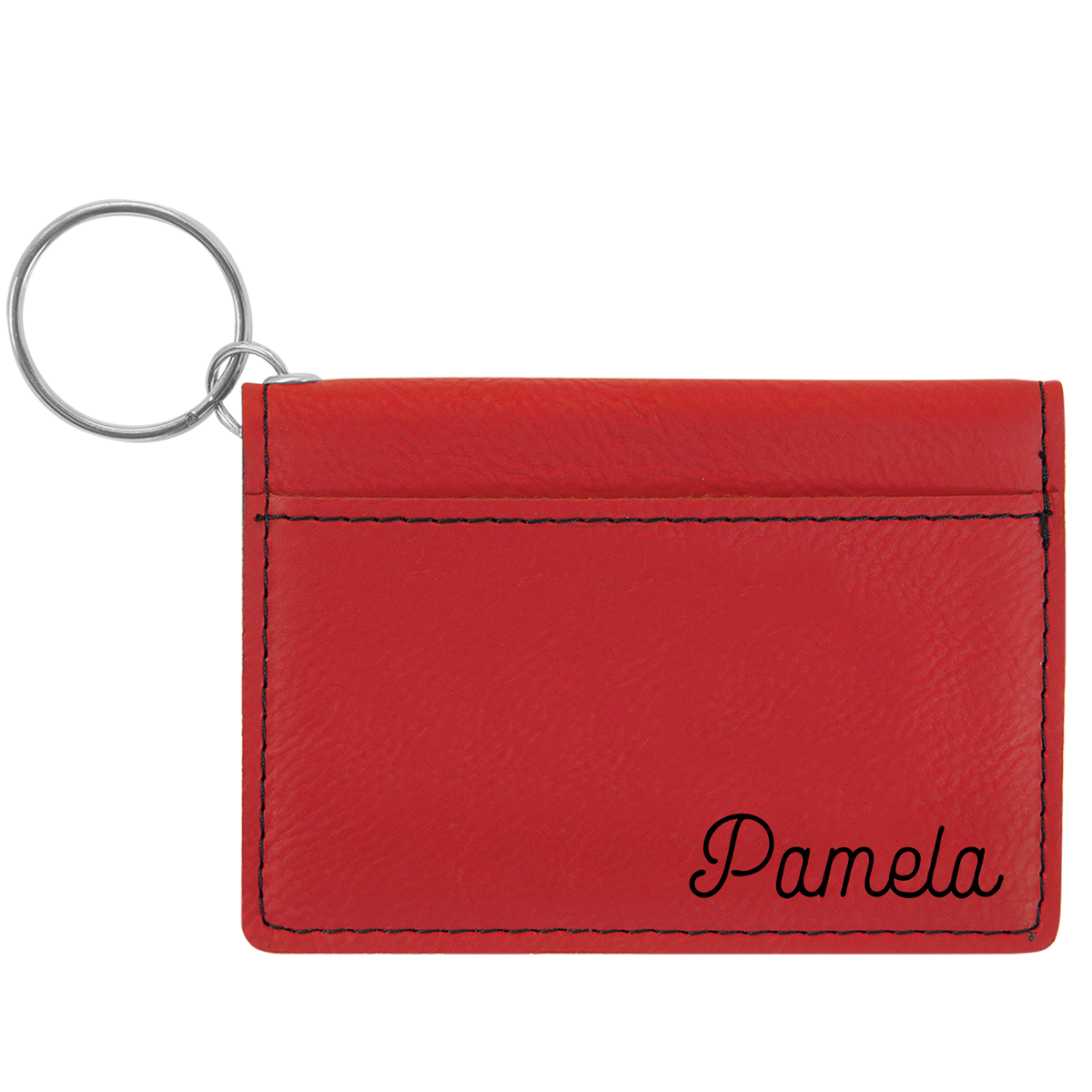 Explore-Dream-Discover - Leatherette Keychain ID Holder