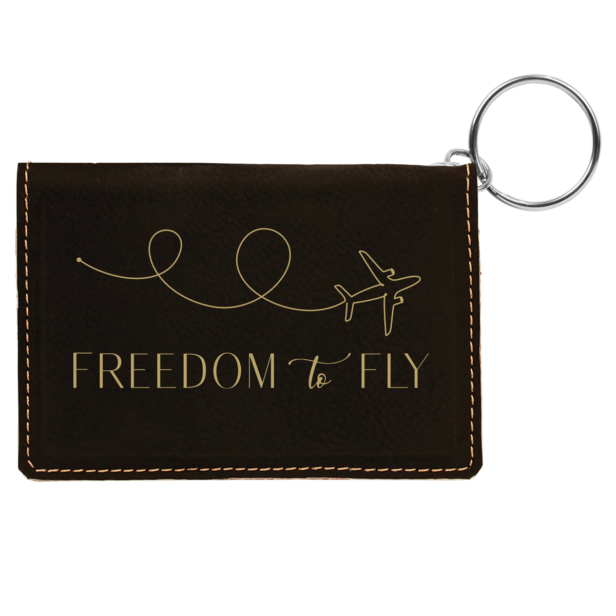 Freedom to Fly - Leatherette Keychain ID Holder