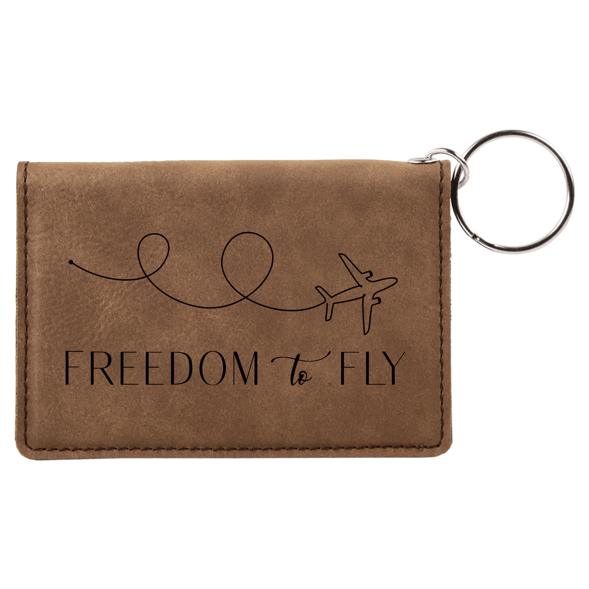 Freedom to Fly - Leatherette Keychain ID Holder