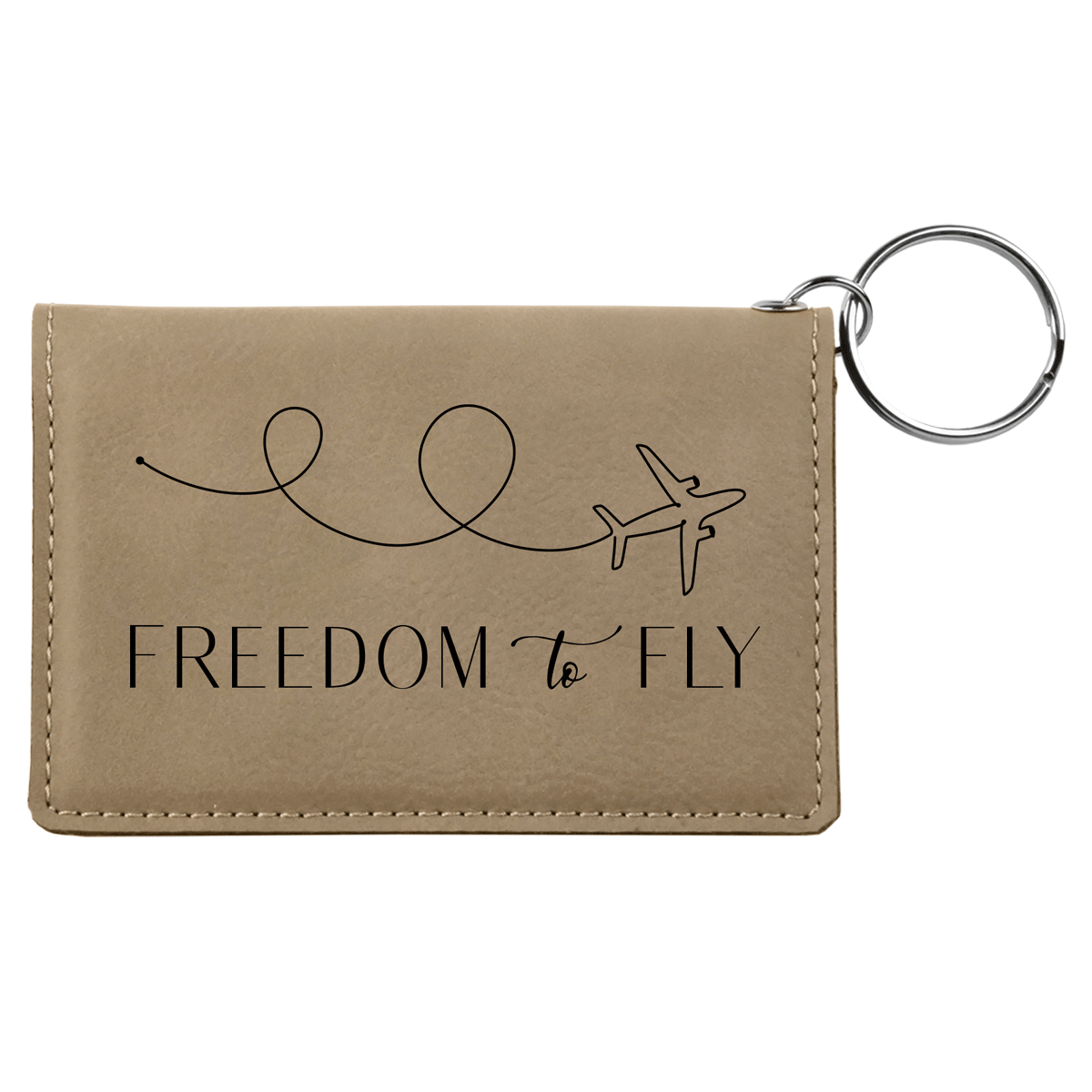 Freedom to Fly - Leatherette Keychain ID Holder