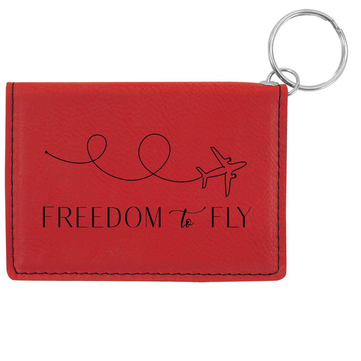 Freedom to Fly - Leatherette Keychain ID Holder