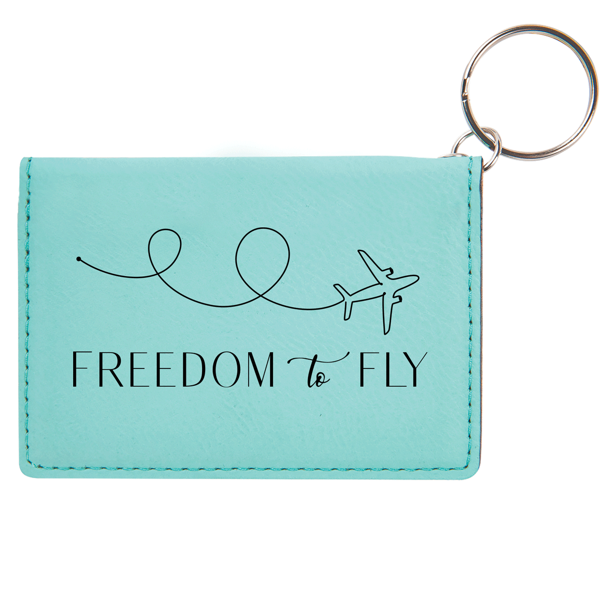 Freedom to Fly - Leatherette Keychain ID Holder