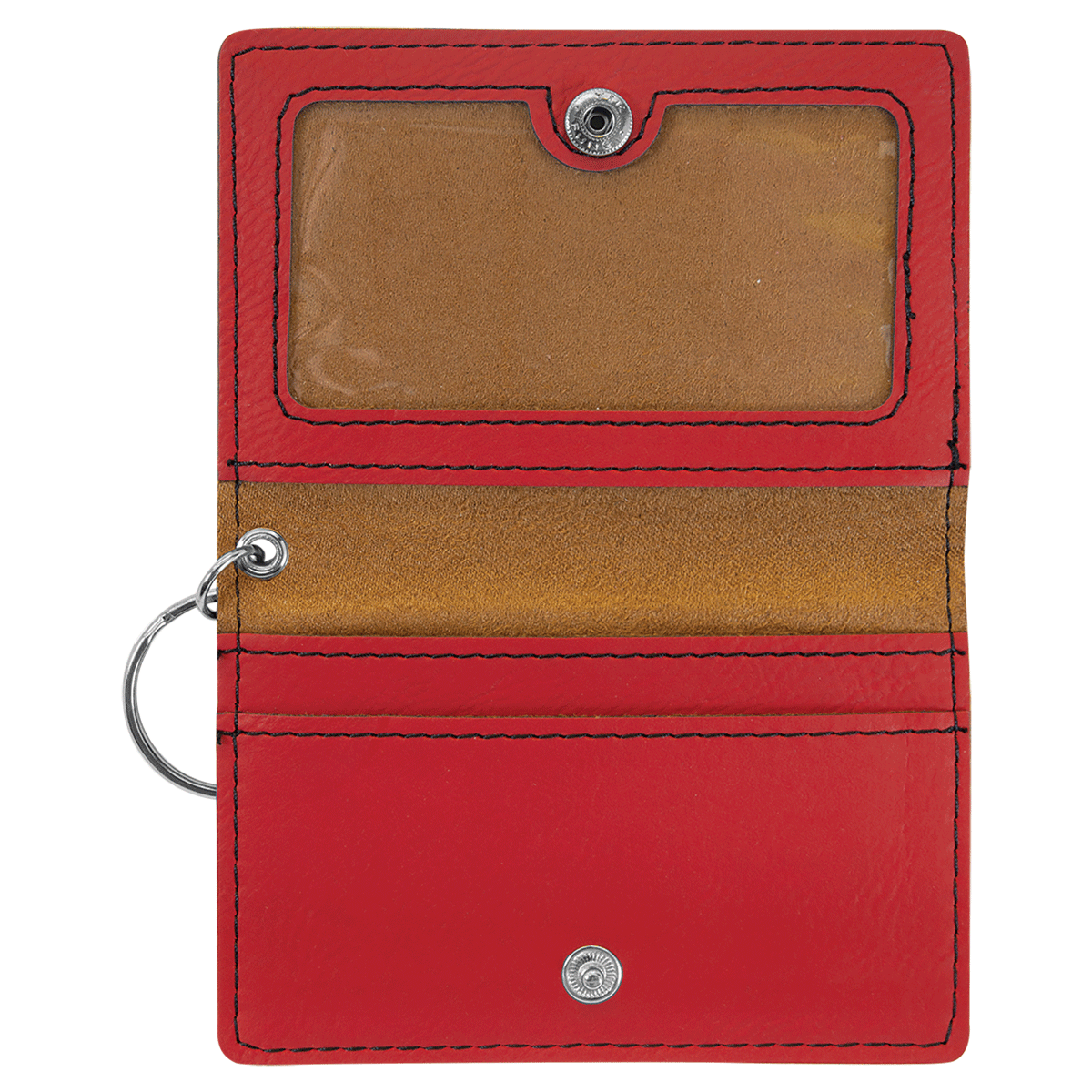 Explore-Dream-Discover - Leatherette Keychain ID Holder