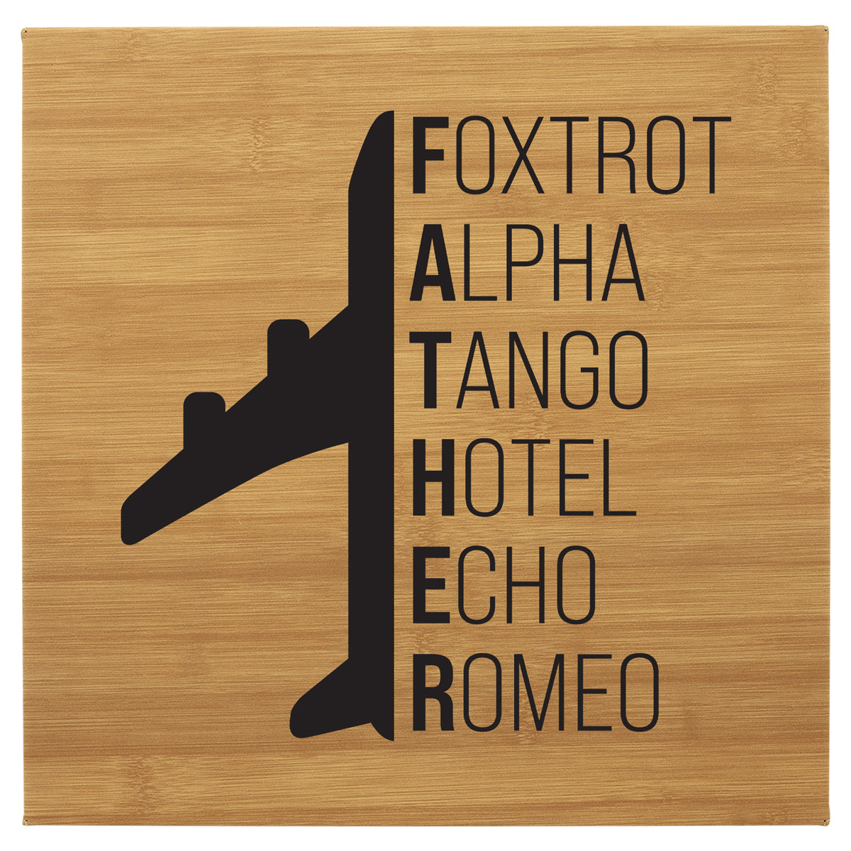 Phonetic Father Leatherette Wall Decor - 10x10 or 14x14