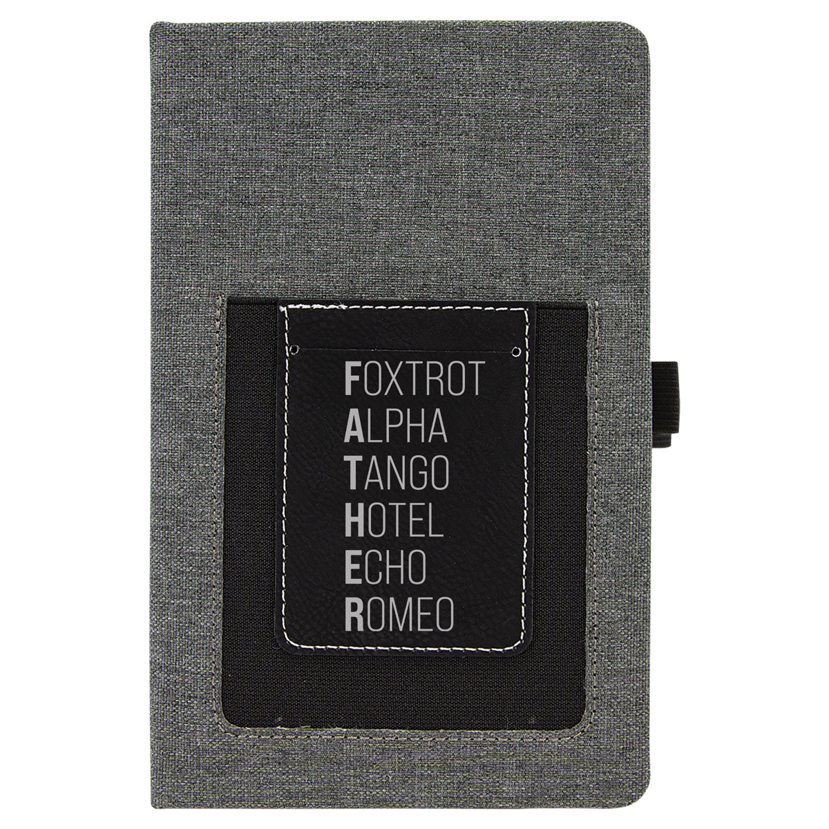 Phonetic Father Leatherette Journal with Cell/Card Slot