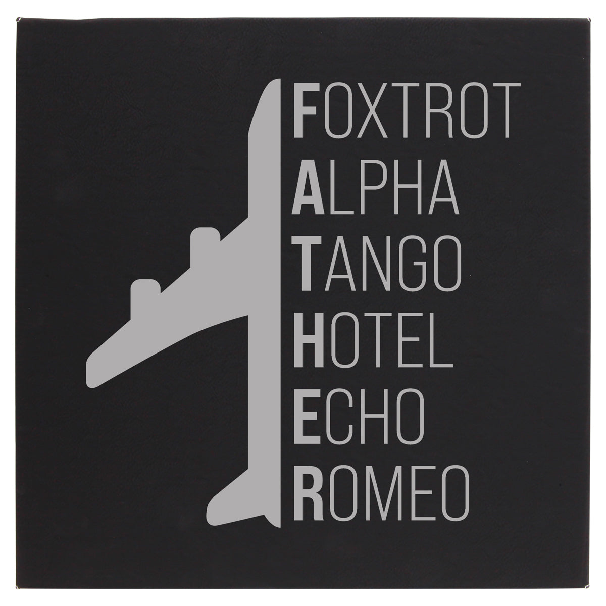 Phonetic Father Leatherette Wall Decor - 10x10 or 14x14