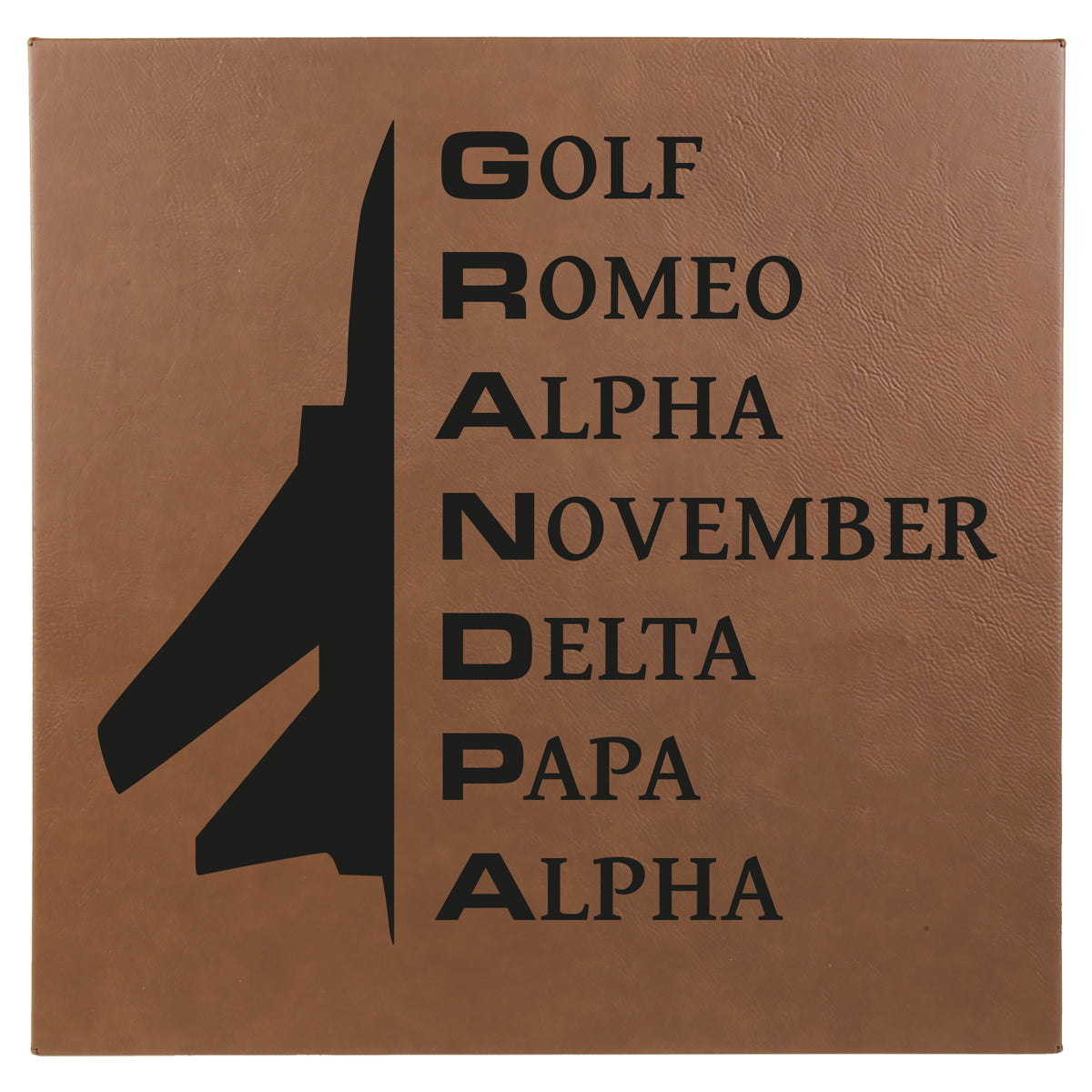 Phonetic Grandpa Leatherette Wall Decor - 10x10 or 14x14