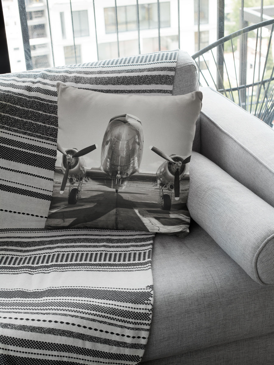 Vintage Airplane Pillow Cover