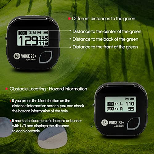 Golf Buddy Voice 2S+ Wearable Talking GPS Rangefinder