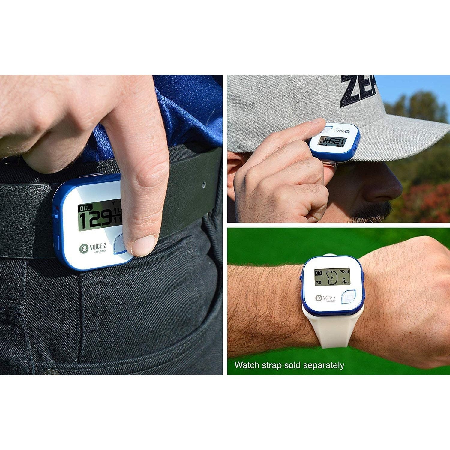 Golf Buddy Voice 2S+ Wearable Talking GPS Rangefinder