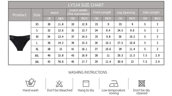 Bikini size for period underwear