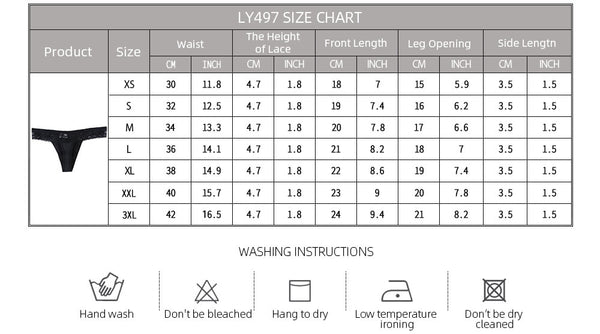 Thong sizes for period underwear