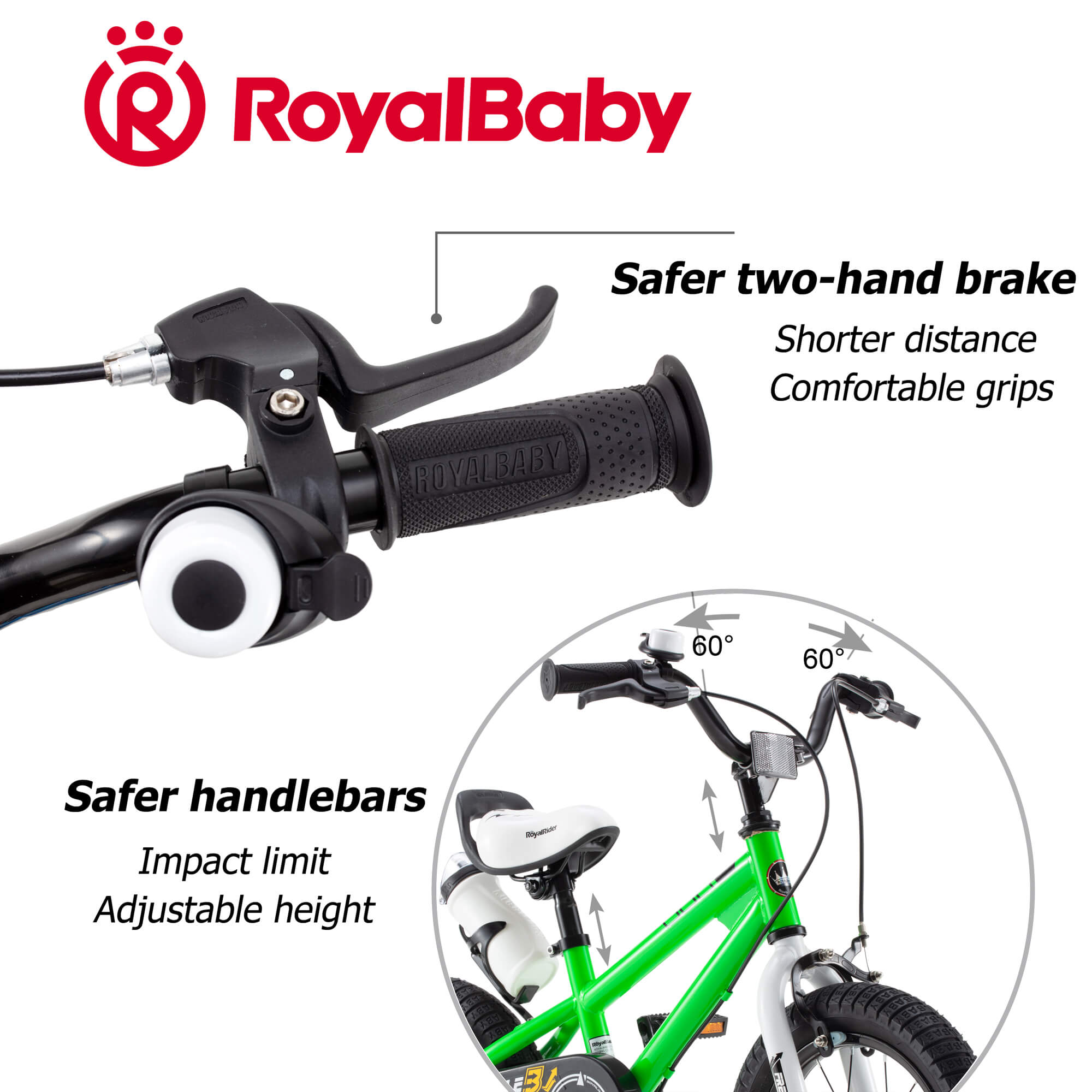RoyalBaby BMX Freestyle Kinderfahrrad für Jungen und Mädchen 12-14-16-18 Zoll mit Stützrädern und Parkstütze