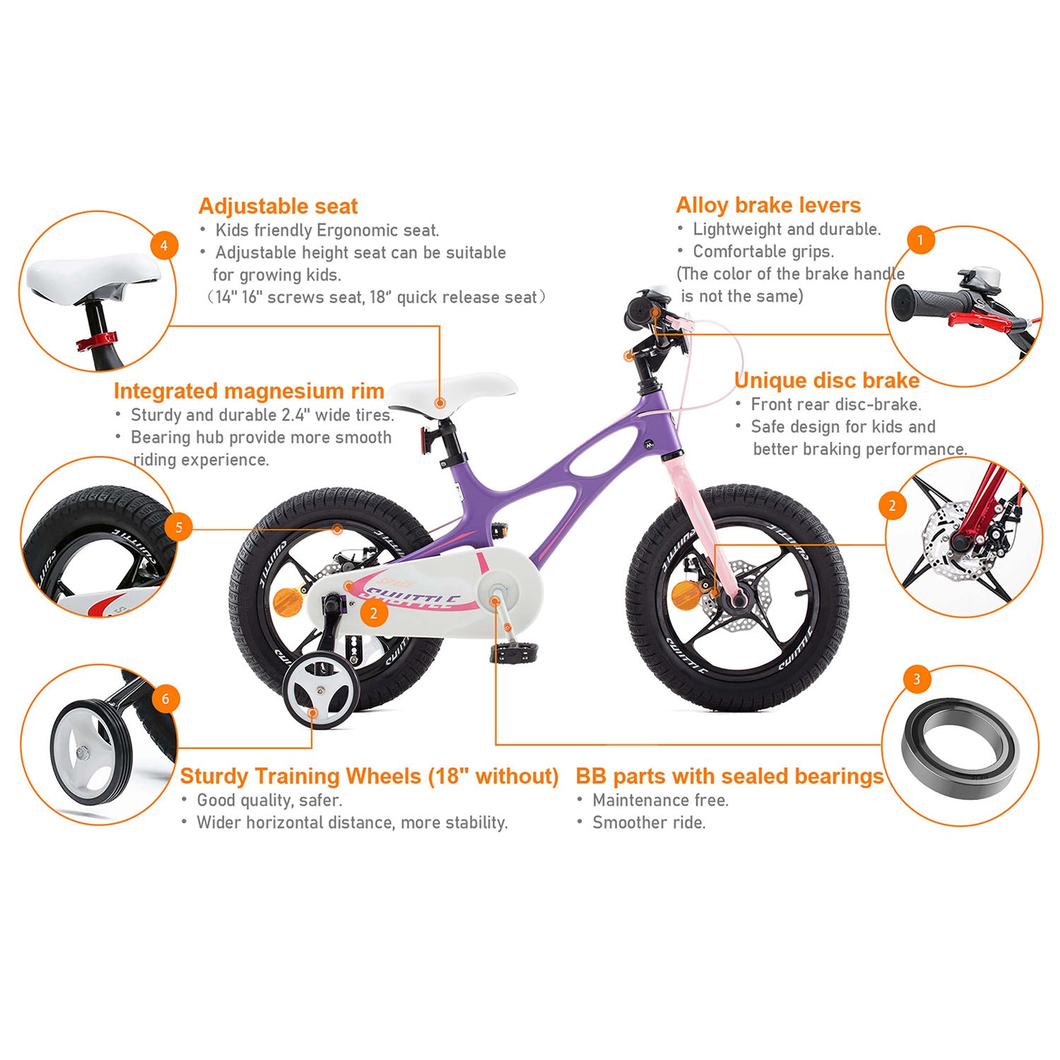 Royalbaby Space Shuttle Magnesio Lega Bambini Bici per ragazzi e ragaz –  Royalbabyeurope