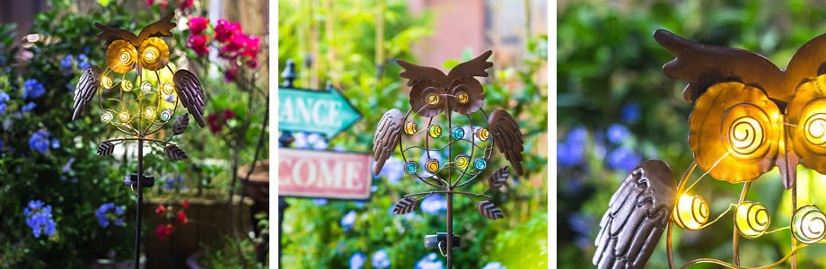 Exquisite Garden Owl Color Solar Light Road Pile Light