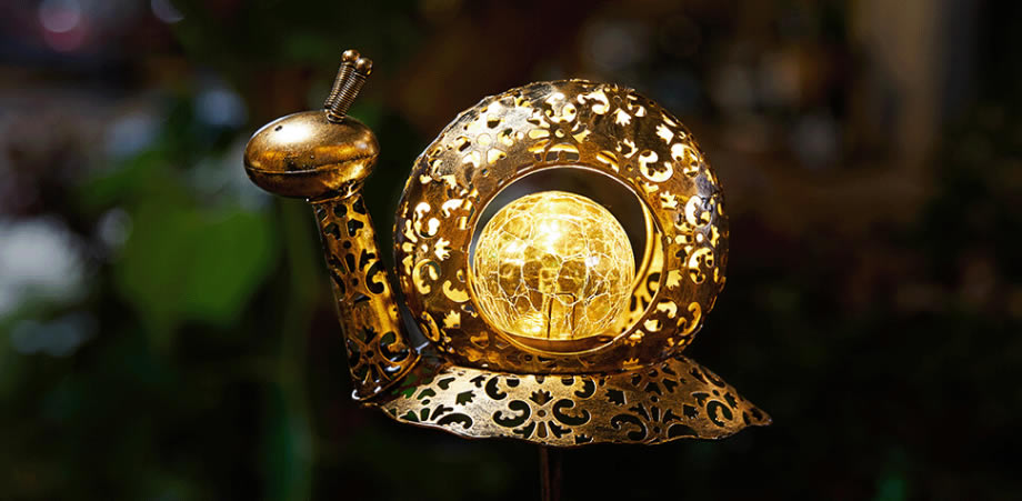 Pasture Small Snail Solar Light With Glass Ball Outdoor Garden Rainproof Stakes Lights