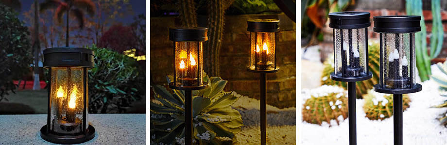 Candle Romantic flame lantern solar light
