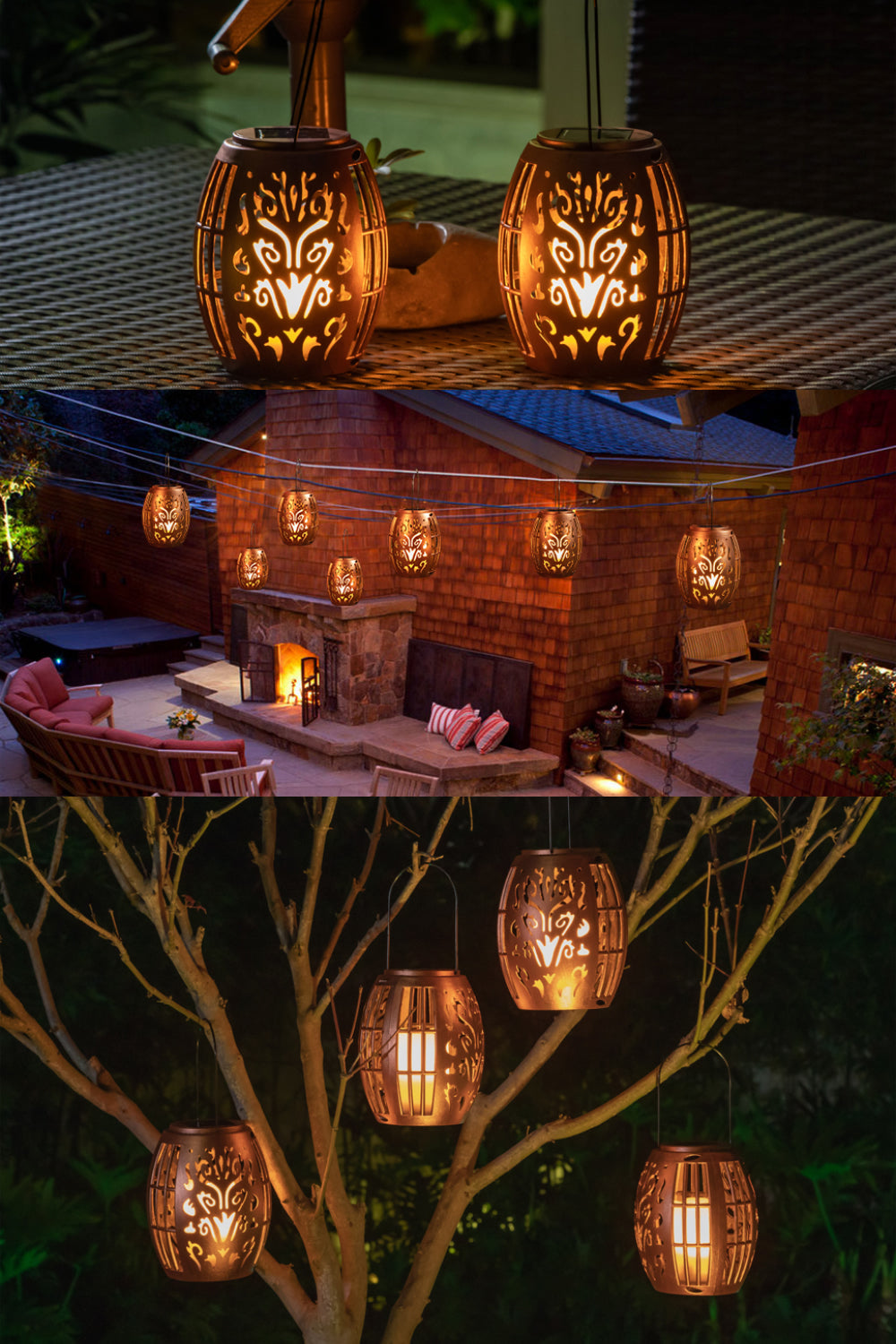 Solar Pumpkin Lanterns Suitable For Decorating The Garden On Halloween