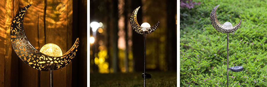 Outdoor solar moon light, good idea for garden decoration