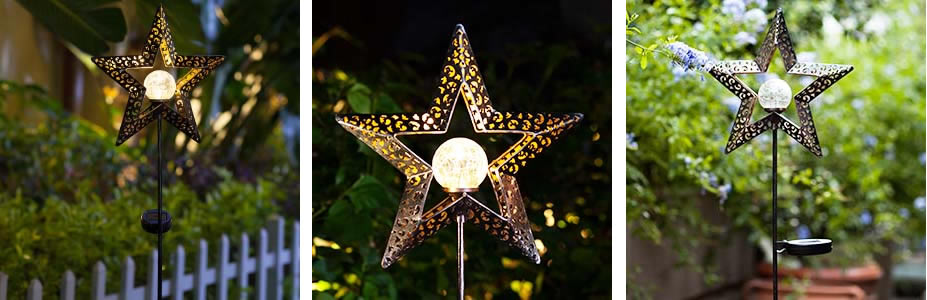 Garden decoration star outdoor solar light