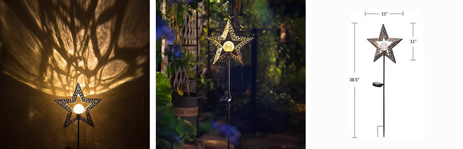 Garden decoration star outdoor solar light