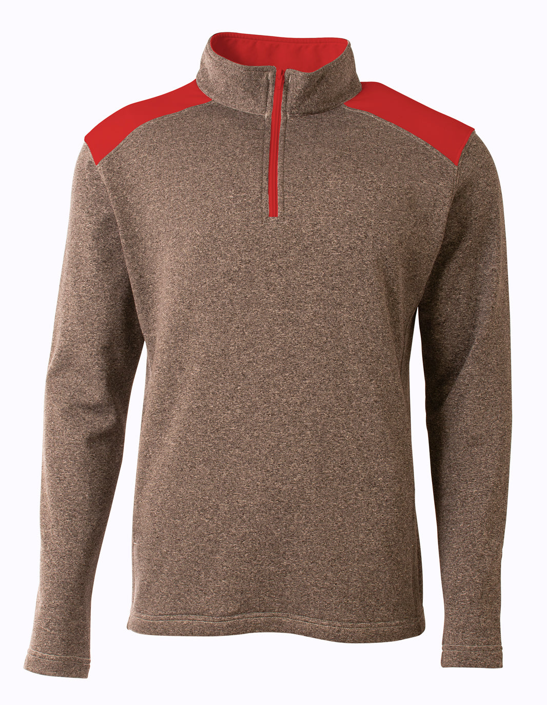 Heather/scarlet A4 A4 Tourney Quarter Zip