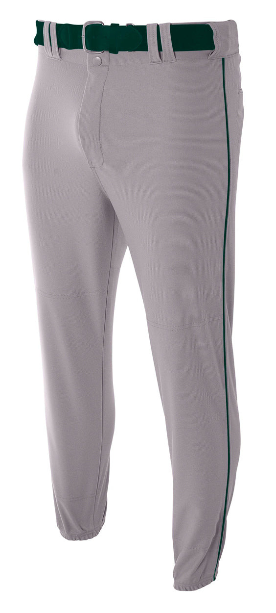 GREY/FOREST A4 Pro-Style Elastic Bottom Baseball Pant