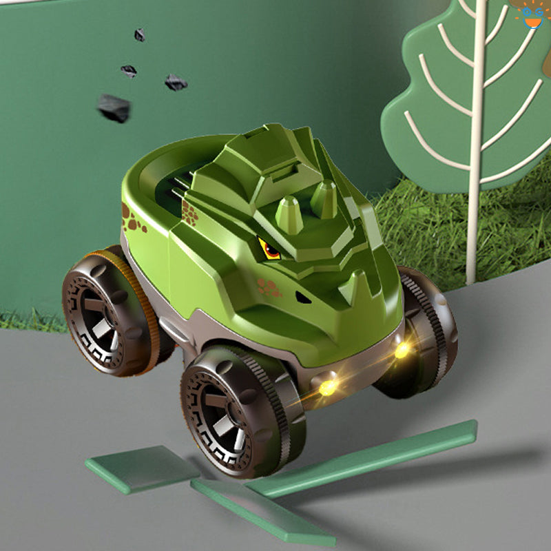 DIY知育玩具恐竜ミニカー1台付きパズル模型組み立て車レールサーキットおもちゃ