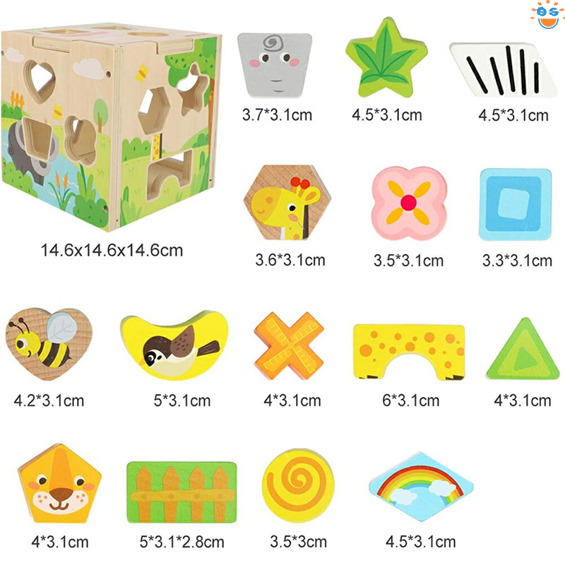 形合わせ木製パズル知育玩具赤ちゃん早期開発指先訓練