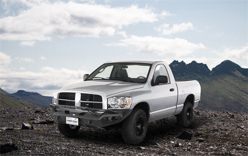 Hooke Road Aftermarket Front Bumper w/ Winch Plate & 4 × LED Lights for 2006-2008 Ram 1500 b6506ab 15