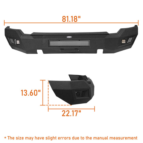 Aftermarket 20-23 GMC Sierra 2500HD front bumper cover dimension