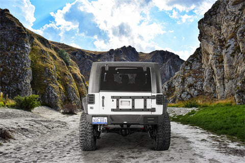 2007-2018 Jeep Wrangler JK Rear Bumper 4x4 Jeep Parts Aftermarket Bumpers - Hooke Road b2088s details 2