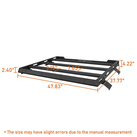 Bronco Discovery Rear Half Roof Rack( 21-23 Ford 4-Door Hardtop)Dimension