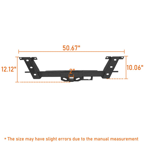Ford Class III Aftermarket Receiver Hitch with 2" Square Receiver Opening ( 09-14 Ford F-150 ) dimension