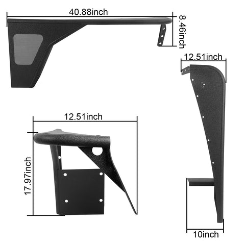 TJ Tube Style Front Fender Flares