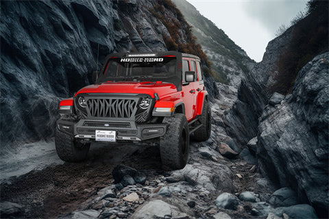 Jeep Wrangler JL Front Bumper Gladiator JT Front Bumper 4x4 Jeep Parts - Hooke Road b3065 details 2