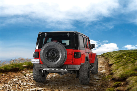 2018-2024 Jeep Wrangler JL Rear Bumper Aftermarket Bumper 4x4 Parts - Hooke Road b3066 dietails 1