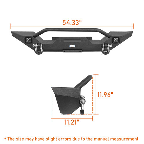 Jeep YJ Front Bumper with Winch Plate - Hooke Road