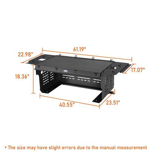 Hooke Road Security Deck Enclosure  for 2018-2023 Jeep Wrangler JL 2-Door b3069s 7