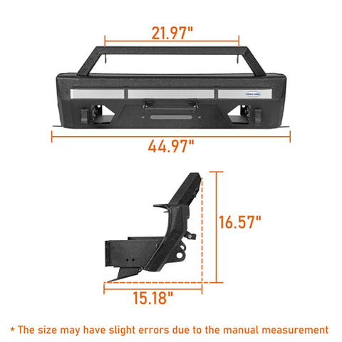 2014-2024 Toyota 4Runner Front Bumper Aftermarket Bumper - Hooke Road b9805s dimension