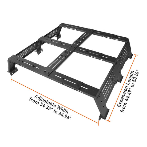 Truck 12.2" High Overland Bed Rack - Hooke Road dimension